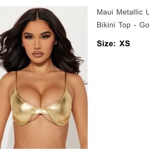 Gold underwire bra